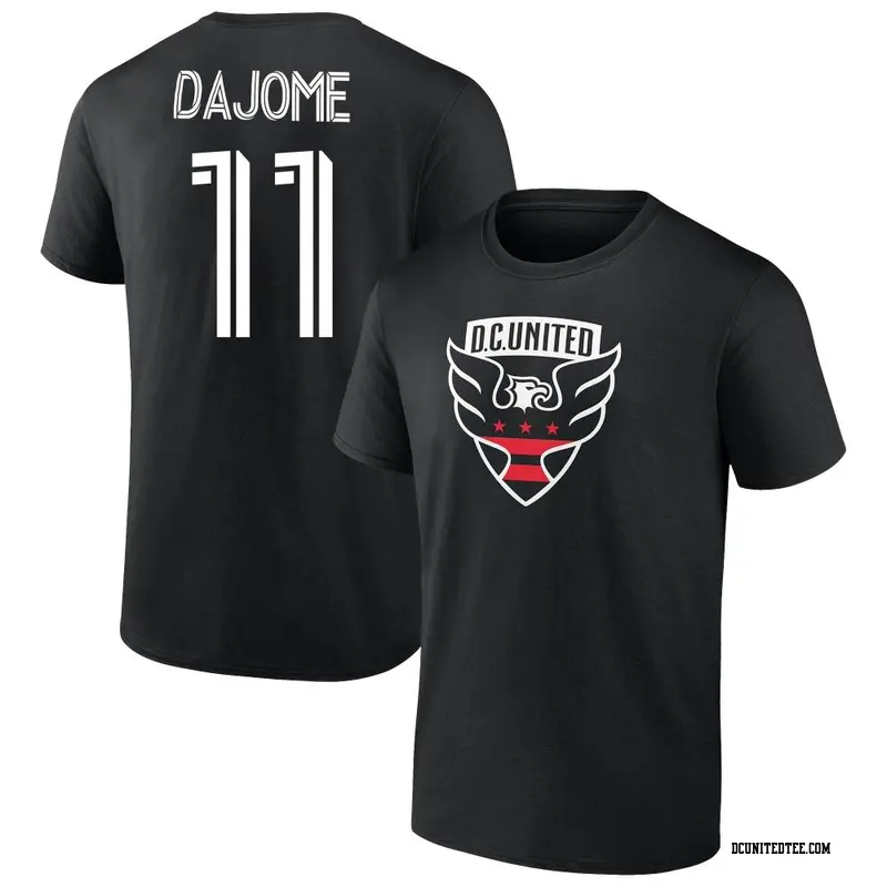 Men's D.C. United ＃11 Cristián Dájome Black Name & Number T-Shirt