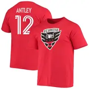 Men's D.C. United ＃12 William Conner Antley Red Name & Number Backer T-Shirt