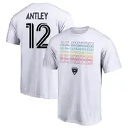 Men's D.C. United ＃12 William Conner Antley White Name & Number City Pride T-Shirt