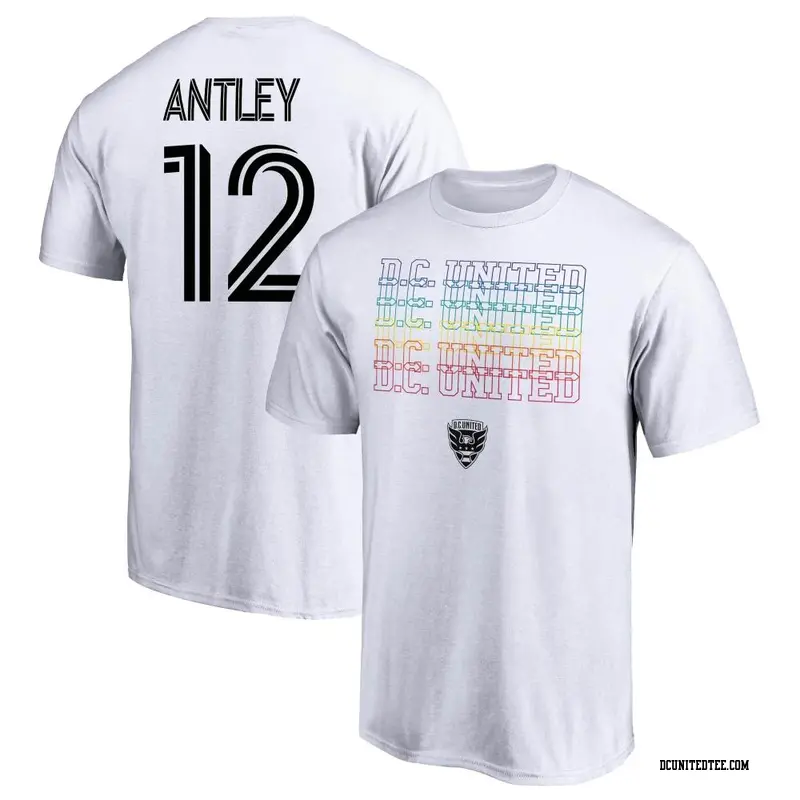 Men's D.C. United ＃12 William Conner Antley White Name & Number City Pride T-Shirt