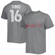 Men's D.C. United ＃16 Garrison Tubbs Gray Name & Number City T-Shirt