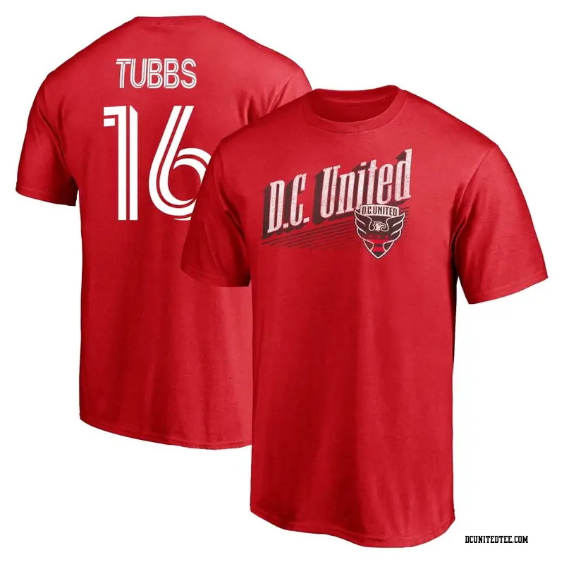 Men's D.C. United ＃16 Garrison Tubbs Red Name & Number Winning Streak T-Shirt