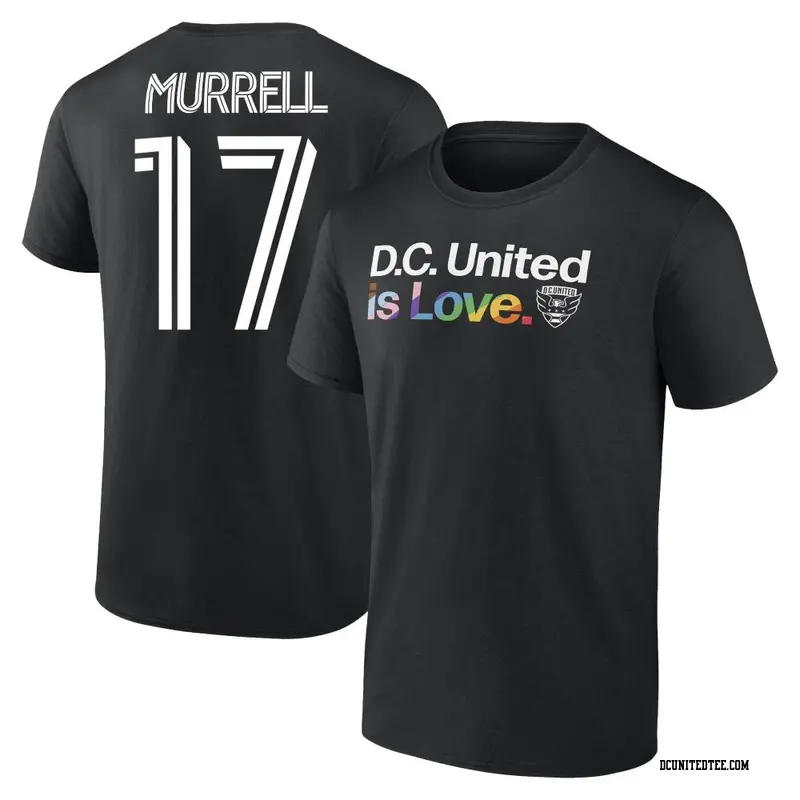 Men's D.C. United ＃17 Jacob Murrell Black Name & Number City Pride T-Shirt