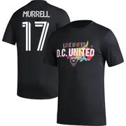 Men's D.C. United ＃17 Jacob Murrell Black Name & Number Love Unites T-Shirt