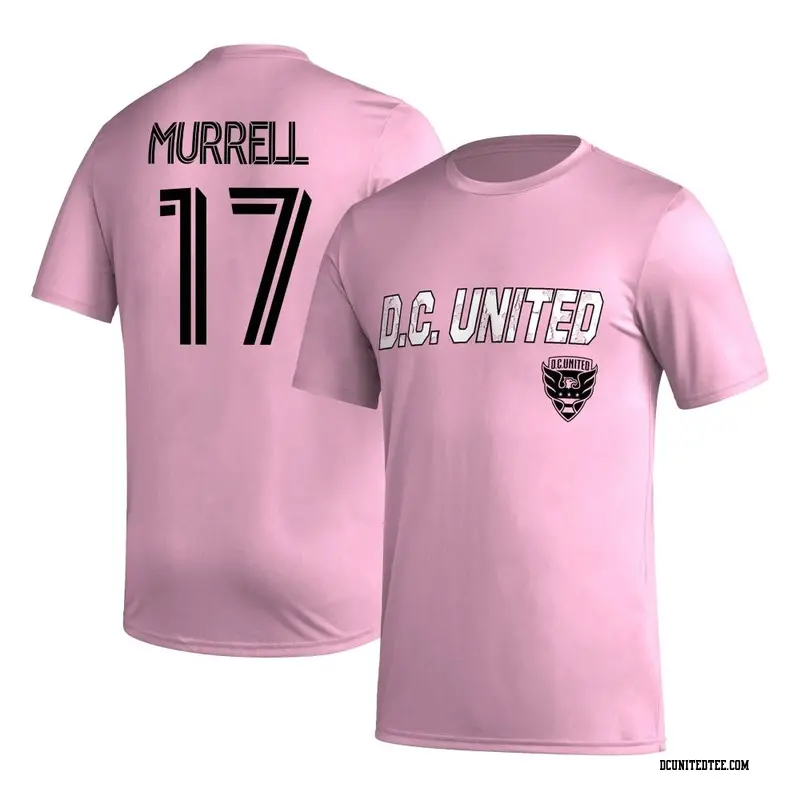 Men's D.C. United ＃17 Jacob Murrell Pink Name & Number Hook T-Shirt