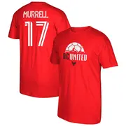 Men's D.C. United ＃17 Jacob Murrell Red Name & Number Local T-Shirt