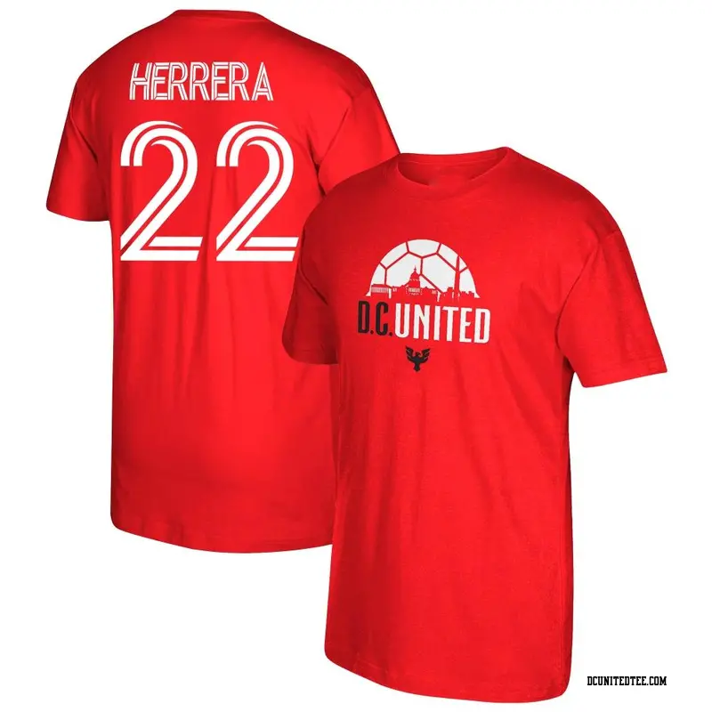 Men's D.C. United ＃22 Aaron Herrera Red Name & Number Local T-Shirt