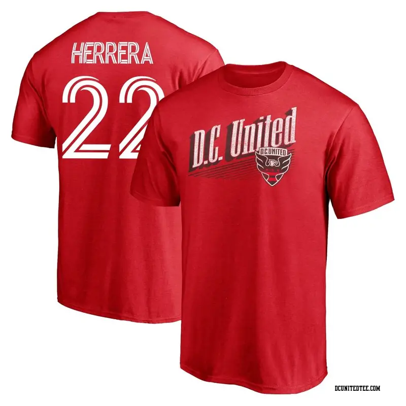Men's D.C. United ＃22 Aaron Herrera Red Name & Number Winning Streak T-Shirt