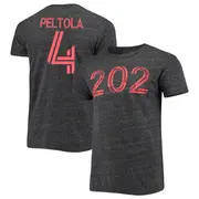 Men's D.C. United ＃4 Matti Peltola Black Name & Number Area Code T-Shirt
