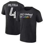 Men's D.C. United ＃4 Matti Peltola Black Name & Number City Pride T-Shirt