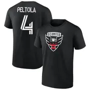 Men's D.C. United ＃4 Matti Peltola Black Name & Number T-Shirt