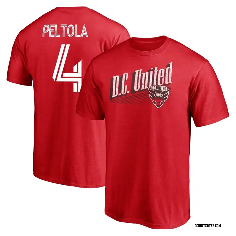 Men's D.C. United ＃4 Matti Peltola Red Name & Number Winning Streak T-Shirt