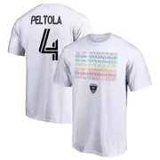 Men's D.C. United ＃4 Matti Peltola White Name & Number City Pride T-Shirt