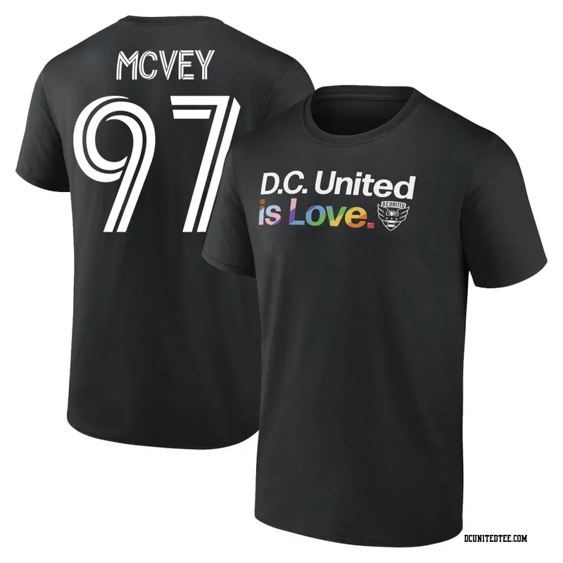 Men's D.C. United ＃97 Christopher McVey Black Name & Number City Pride T-Shirt