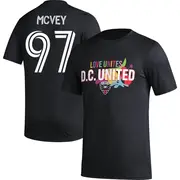 Men's D.C. United ＃97 Christopher McVey Black Name & Number Love Unites T-Shirt