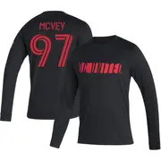 Men's D.C. United ＃97 Christopher McVey Black Name & Number Vintage Performance Long Sleeve T-Shirt