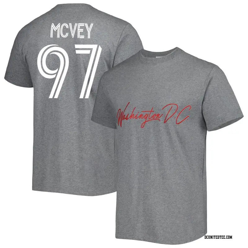 Men's D.C. United ＃97 Christopher McVey Gray Name & Number City T-Shirt