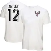 Women's D.C. United ＃12 William Conner Antley White Name & Number Cherry Blossom T-Shirt