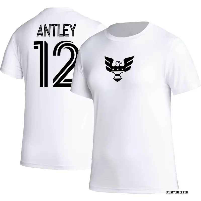 Women's D.C. United ＃12 William Conner Antley White Name & Number Icon T-Shirt