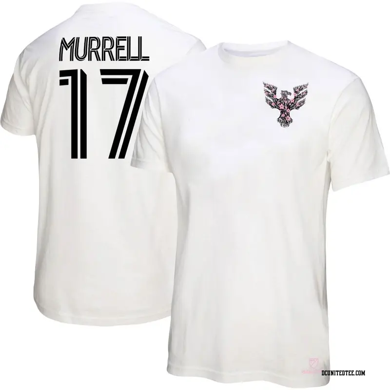 Women's D.C. United ＃17 Jacob Murrell White Name & Number Cherry Blossom T-Shirt