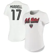 Women's D.C. United ＃17 Jacob Murrell White Name & Number Cloud T-Shirt