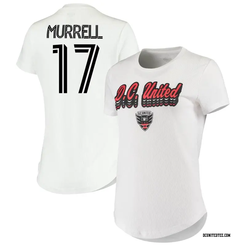 Women's D.C. United ＃17 Jacob Murrell White Name & Number Cloud T-Shirt