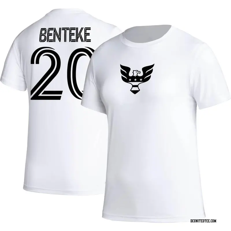 Women's D.C. United ＃20 Christian Benteke White Name & Number Icon T-Shirt
