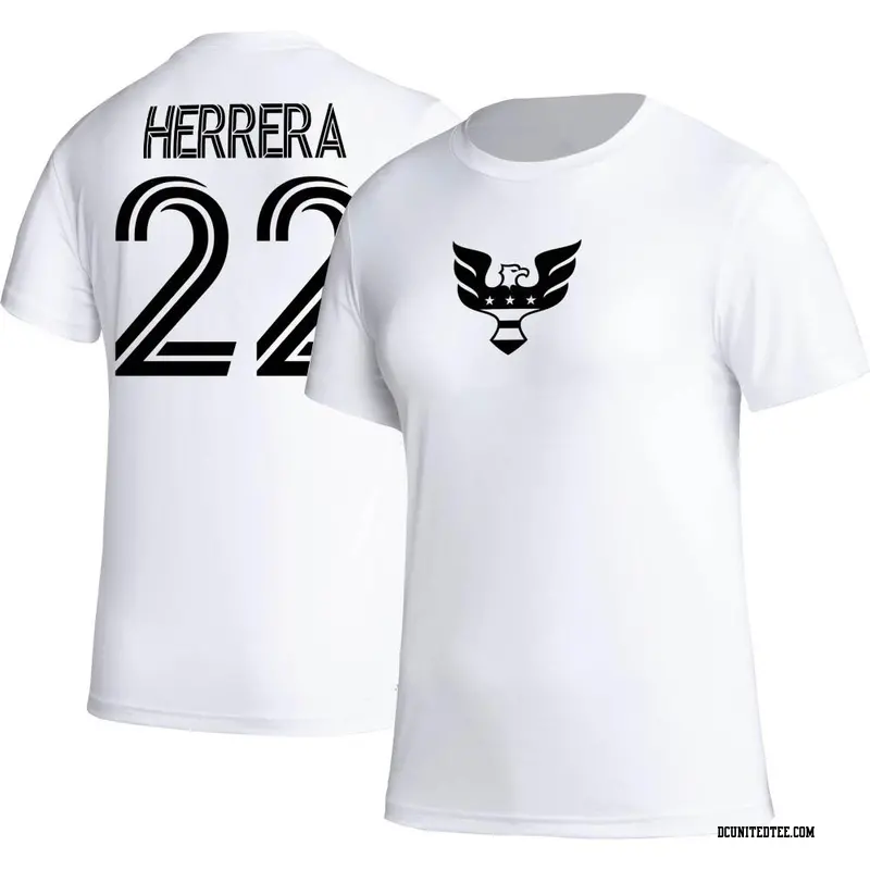 Women's D.C. United ＃22 Aaron Herrera White Name & Number Icon T-Shirt