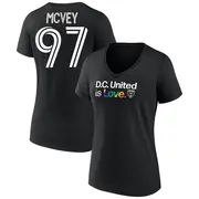 Women's D.C. United ＃97 Christopher McVey Black Name & Number City Pride V-Neck T-Shirt