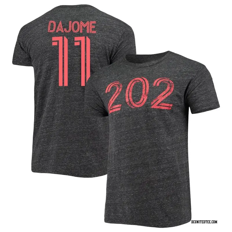 Youth D.C. United ＃11 Cristián Dájome Black Name & Number Area Code T-Shirt