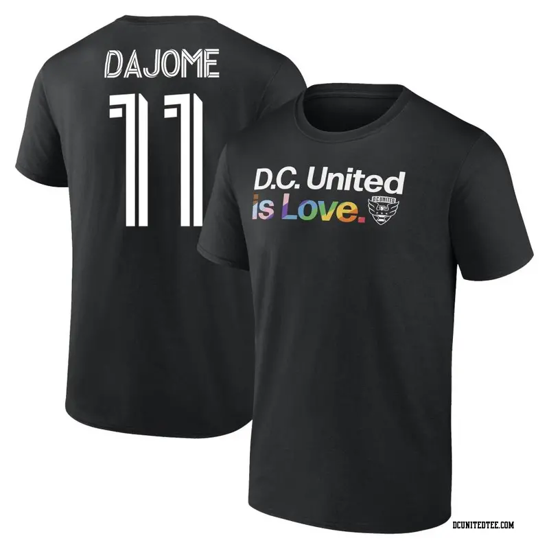 Youth D.C. United ＃11 Cristián Dájome Black Name & Number City Pride T-Shirt