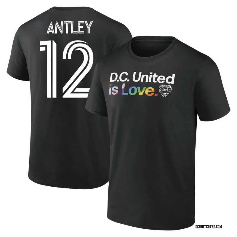 Youth D.C. United ＃12 William Conner Antley Black Name & Number City Pride T-Shirt