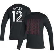 Youth D.C. United ＃12 William Conner Antley Black Name & Number Club Long Sleeve T-Shirt