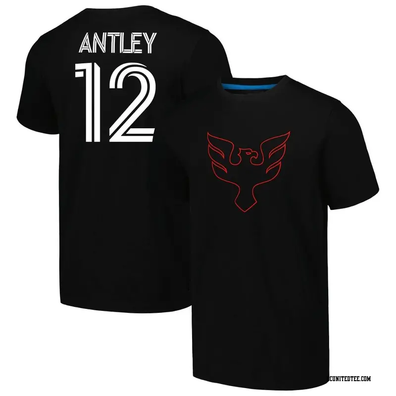 Youth D.C. United ＃12 William Conner Antley Black Name & Number Culture Heavy T-Shirt