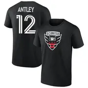 Youth D.C. United ＃12 William Conner Antley Black Name & Number T-Shirt