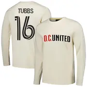 Youth D.C. United ＃16 Garrison Tubbs Cream Name & Number Local Heavy Long Sleeve T-Shirt