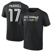 Youth D.C. United ＃17 Jacob Murrell Black Name & Number City Pride T-Shirt