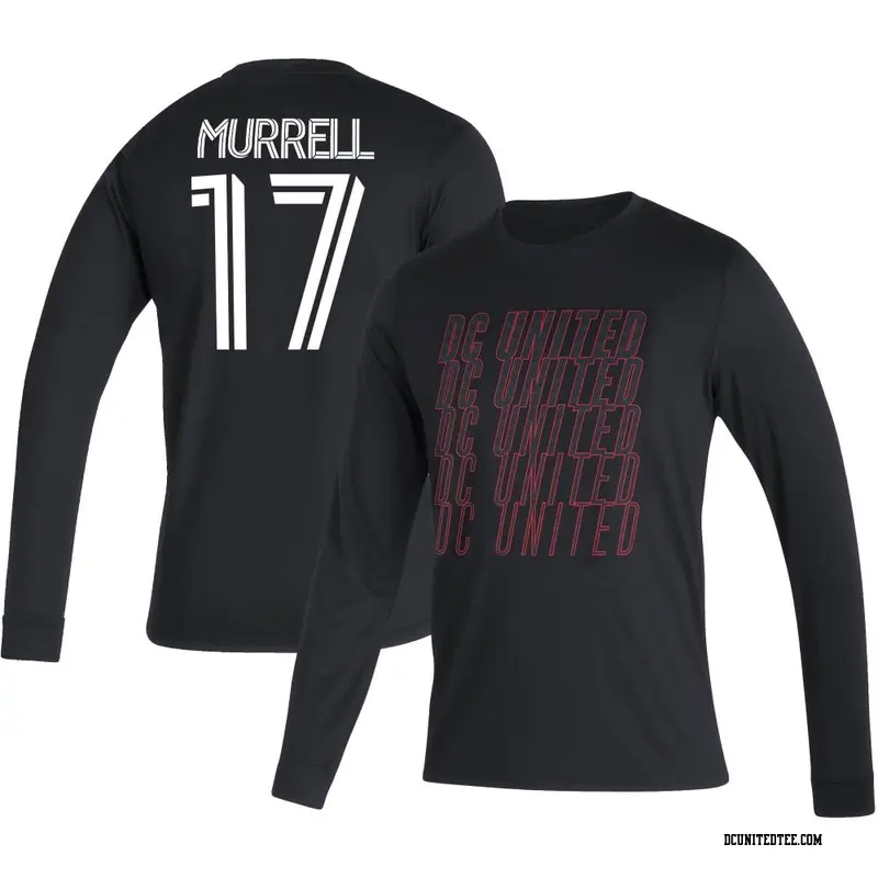 Youth D.C. United ＃17 Jacob Murrell Black Name & Number Club Long Sleeve T-Shirt