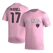 Youth D.C. United ＃17 Jacob Murrell Pink Name & Number Hook T-Shirt