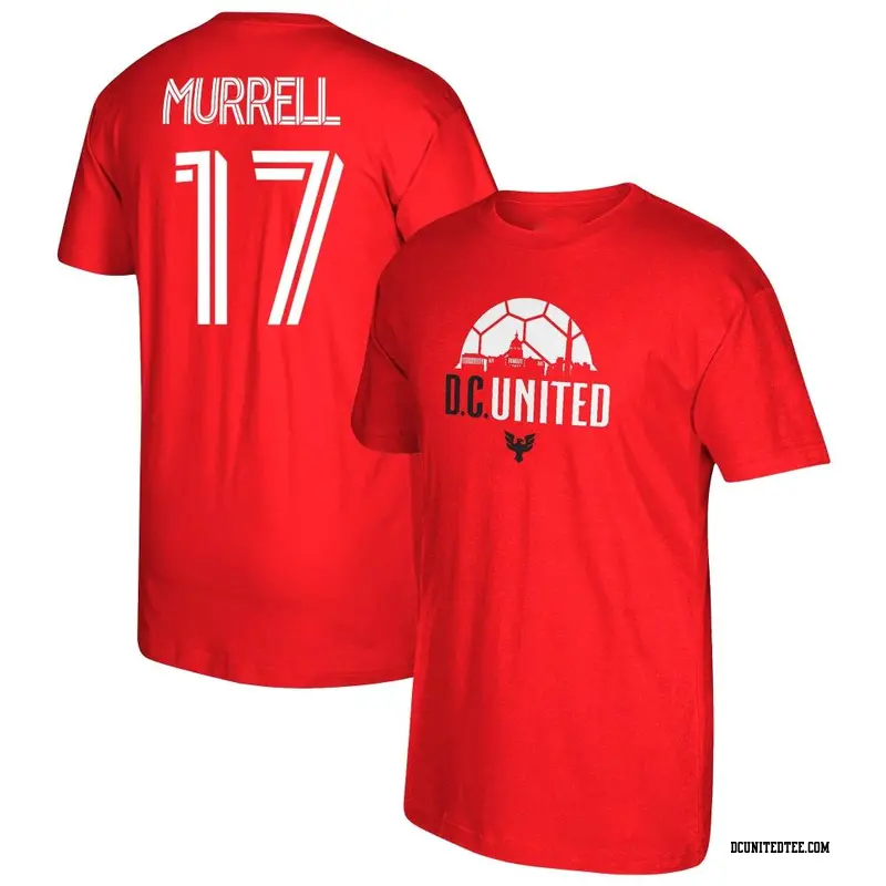 Youth D.C. United ＃17 Jacob Murrell Red Name & Number Local T-Shirt