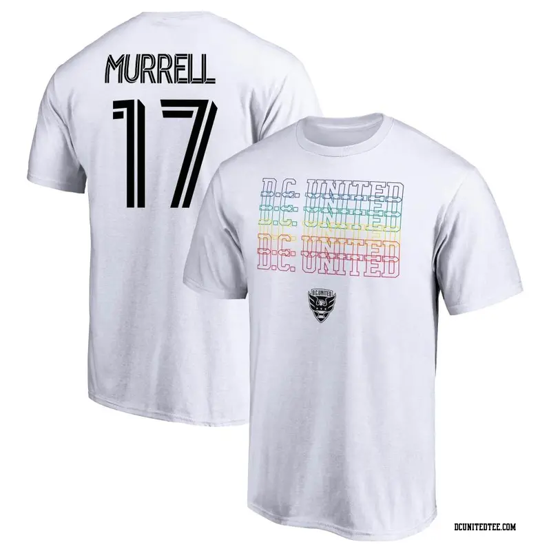 Youth D.C. United ＃17 Jacob Murrell White Name & Number City Pride T-Shirt