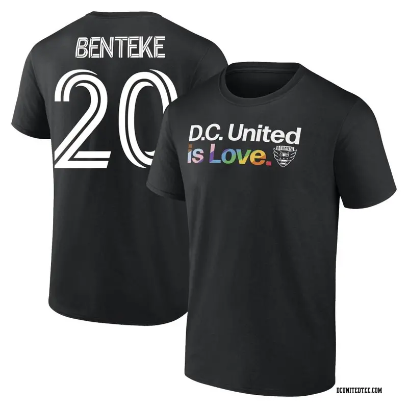 Youth D.C. United ＃20 Christian Benteke Black Name & Number City Pride T-Shirt