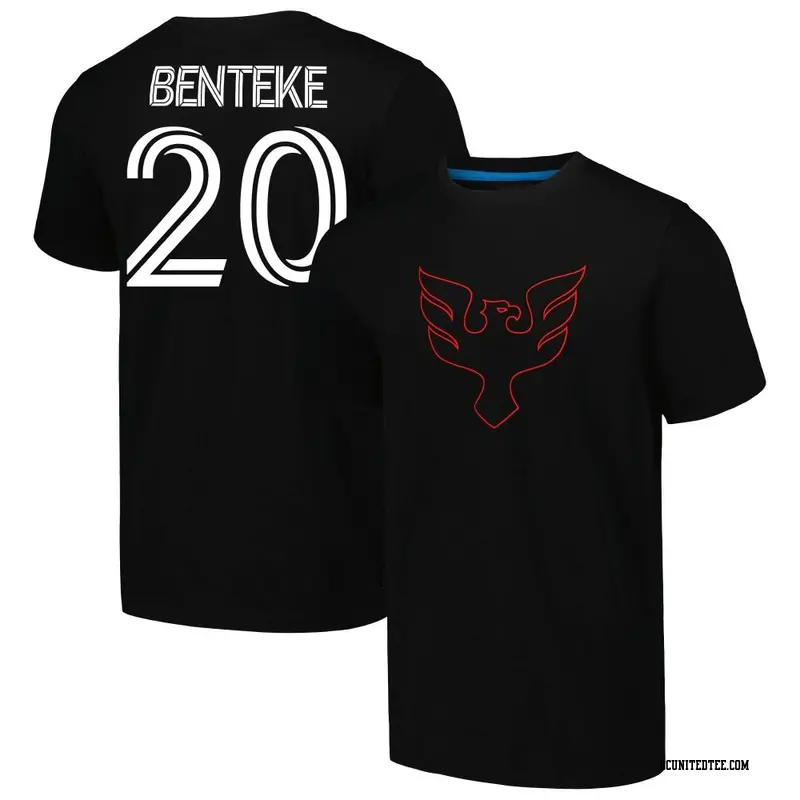 Youth D.C. United ＃20 Christian Benteke Black Name & Number Culture Heavy T-Shirt