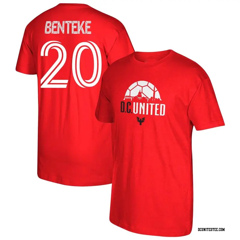 Youth D.C. United ＃20 Christian Benteke Red Name & Number Local T-Shirt