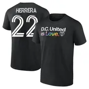 Youth D.C. United ＃22 Aaron Herrera Black Name & Number City Pride T-Shirt