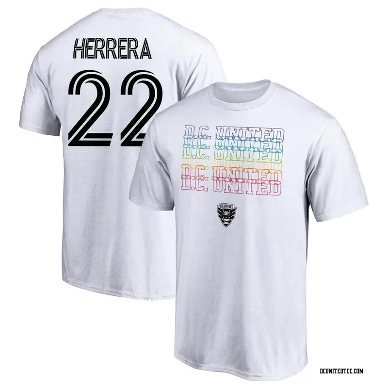 Youth D.C. United ＃22 Aaron Herrera White Name & Number City Pride T-Shirt