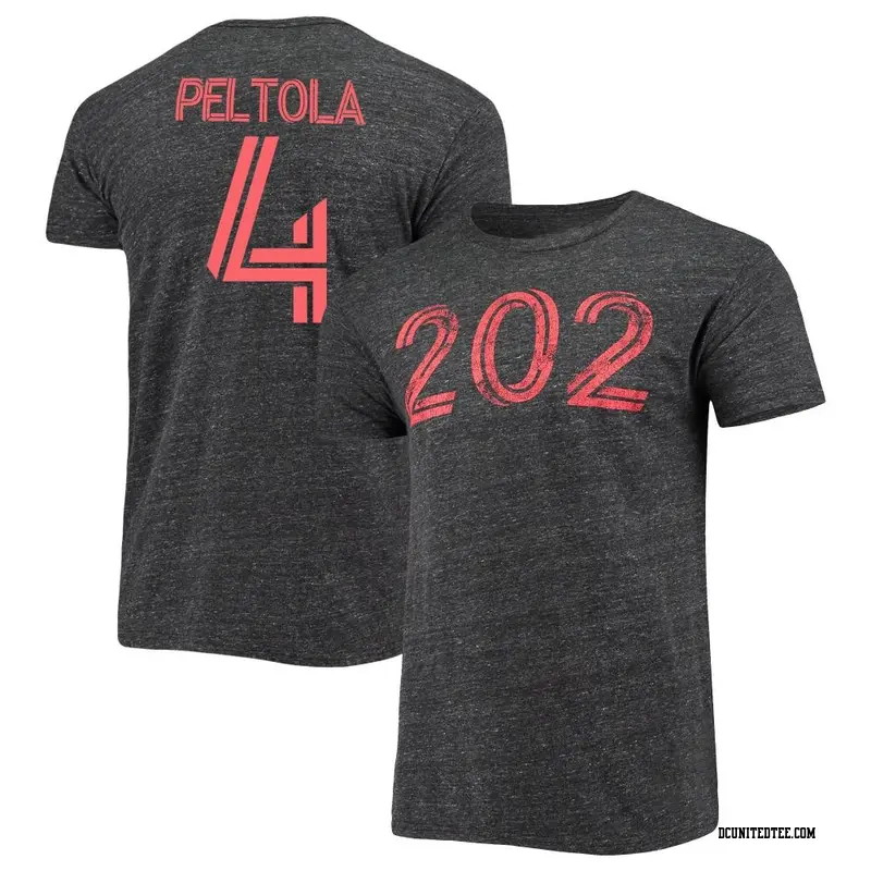 Youth D.C. United ＃4 Matti Peltola Black Name & Number Area Code T-Shirt