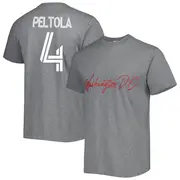 Youth D.C. United ＃4 Matti Peltola Gray Name & Number City T-Shirt