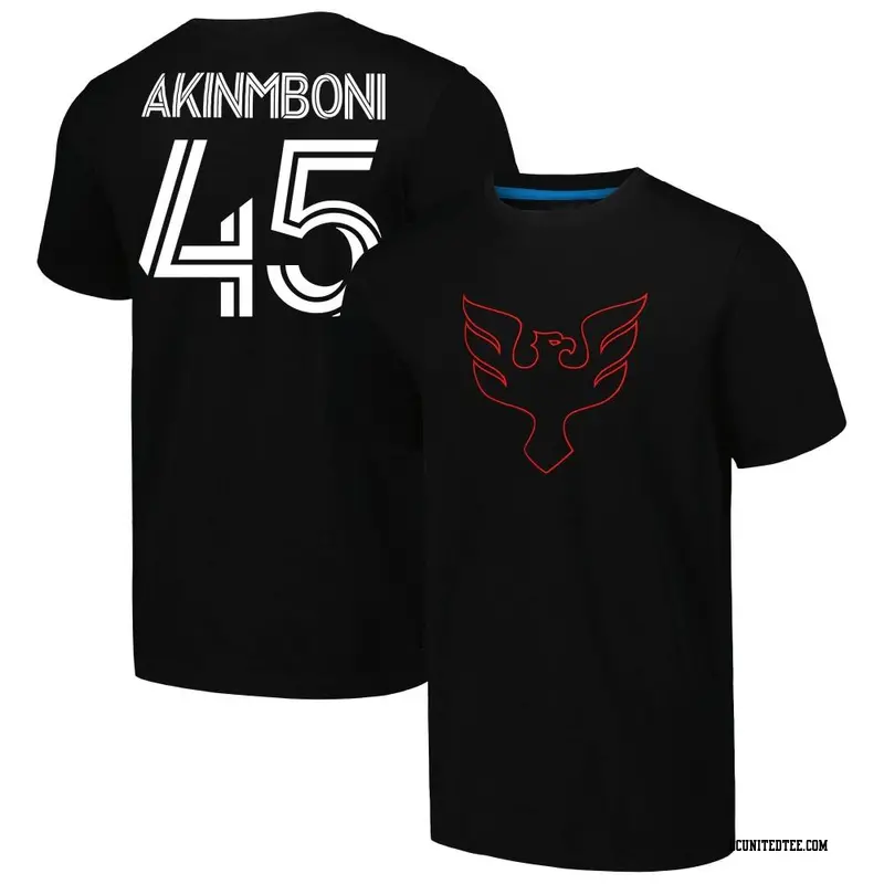 Youth D.C. United ＃45 Matai Akinmboni Black Name & Number Culture Heavy T-Shirt