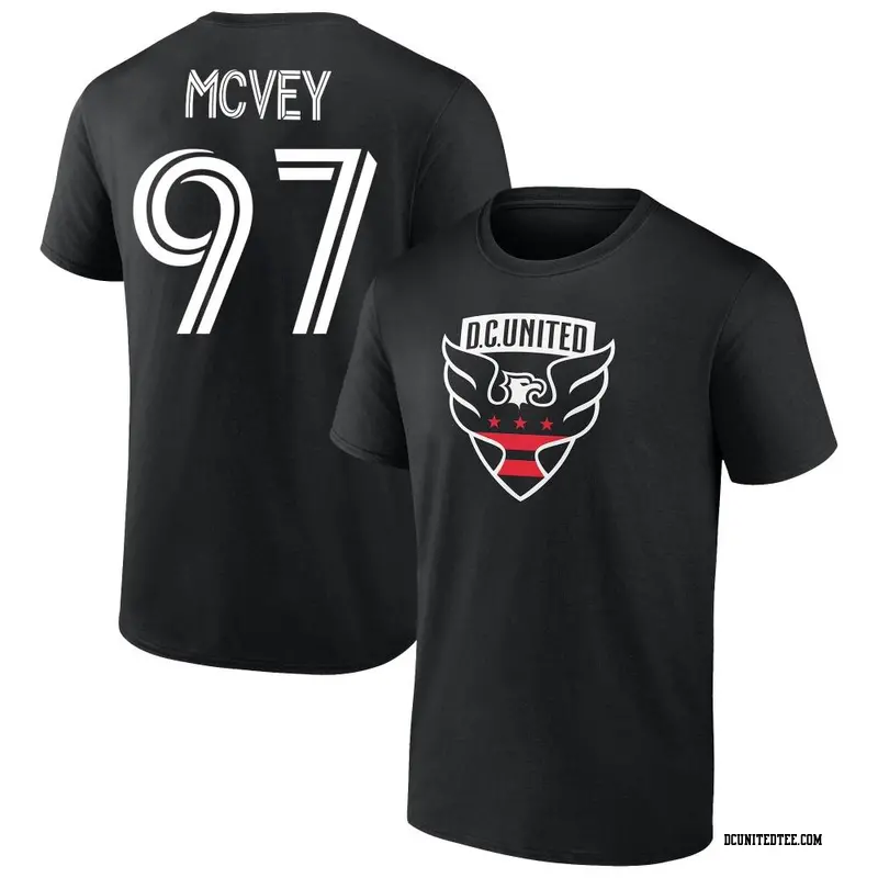 Youth D.C. United ＃97 Christopher McVey Black Name & Number T-Shirt